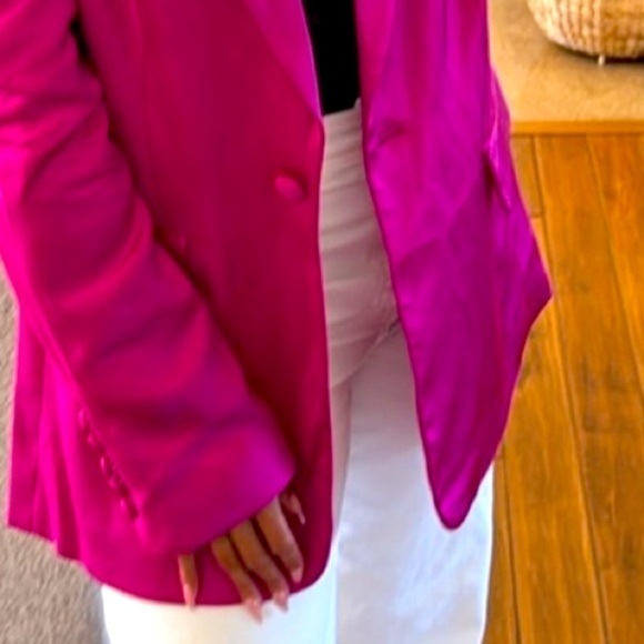 House Of Harlow 1960 Hot Magenta Blazer Size Small oversized style and look NWT - Picture 4 of 9